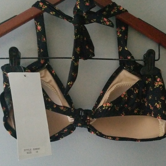 NWT ESTHER WILLIAMS Rose print retro bikini, 14/16 - Picture 7 of 8